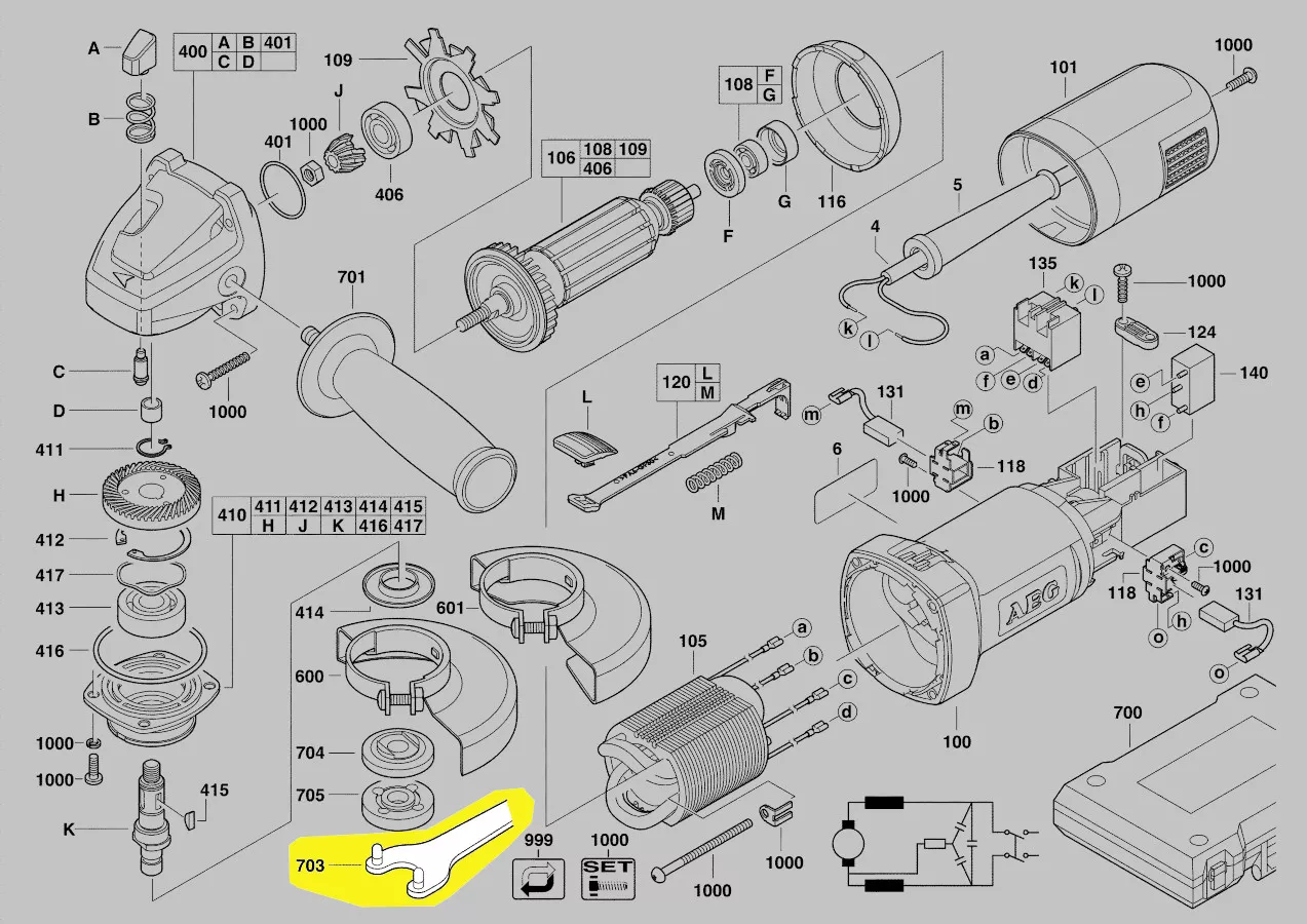 clé à ergots réf. 4931393248 AEG